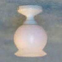 White Coolie Ceiling Light  -  PPJ Miniatures