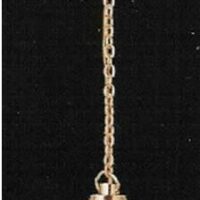 Hanging Tiffany Pink Shade Light  -  PPJ Miniatures