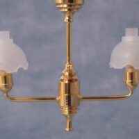 Double Large Tulip Ceiling Light  -  PPJ Miniatures