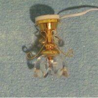 Lily Celing Light Clear Glass  -  PPJ Miniatures
