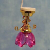 Lily Pink Celing Light  -  PPJ Miniatures