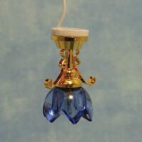 Lily Ceiling Light Blue Shade  -  PPJ Miniatures
