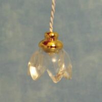 Lily Hanging Light Clear Shade  -  PPJ Miniatures
