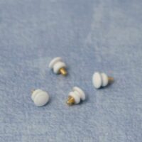 White Metal Door Knobs  -  PPJ Miniatures