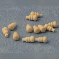 4mm Wooden Knobs Pk 12  -  PPJ Miniatures