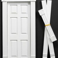Traditional White 6 Panel Door  -  PPJ Miniatures