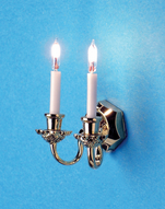 Double Wall  Candel Lamps 12v  -  PPJ Miniatures