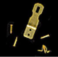 Brass Hasp With Nails  -  PPJ Miniatures
