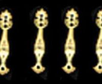 Victorian Drawer Pulls  Pk6  -  PPJ Miniatures