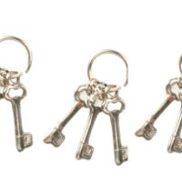 3x Set Of Silver Keys  -  PPJ Miniatures