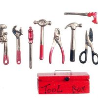 Tool Box With 8 Tools  -  PPJ Miniatures