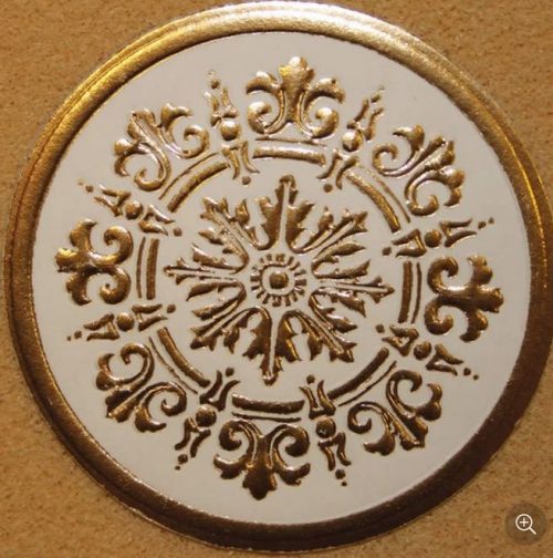 Floral Embossed Ceiling Rose  -  PPJ Miniatures